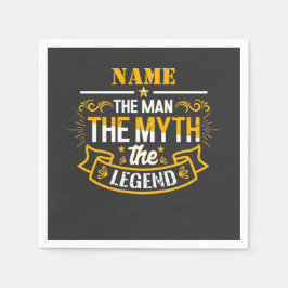 Guardanapo De Papel Nome Personalizado O Homem O Mito A Legenda