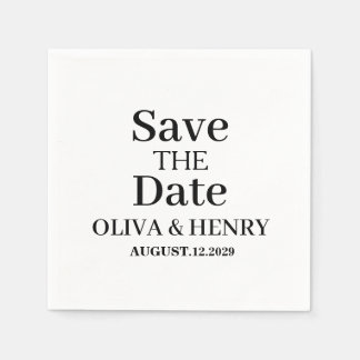 GUARDANAPO DE PAPEL NOME PERSONALIZADO SIMPLES ELEGÂNCIA SALVE A DATA