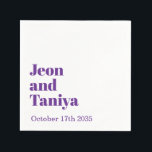 Guardanapo De Papel Nome Personalizado Simples MInimal Casamento Moder<br><div class="desc">Nome Personalizado Simples MInimal Casamento Napkins adiciona seu nome aqui.</div>