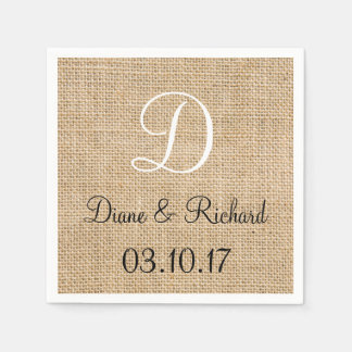 Guardanapo De Papel Nome Rustic Wedlap Name Monograma Data