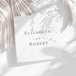 Guardanapo De Papel Nomes de Casal Minimalistas Simples para Casamento