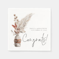 Nomes de gramíneas Rustic Pampas Parabéns Casament