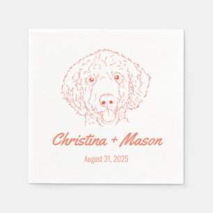 Guardanapo De Papel Nomes de Poodle Wedings Napkins