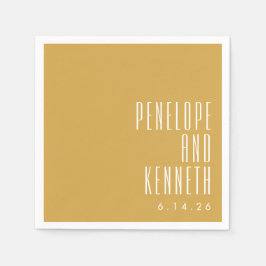 Guardanapo De Papel Nomes Negros Tipografia Retroativa Casamento Amare