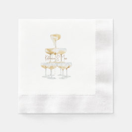 Guardanapo De Papel Nomes personalizados da torre de champanhe cunhado