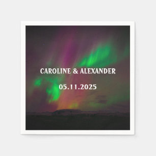 Guardanapo De Papel Norte Lights Aurora Borealis Night Sky Weding