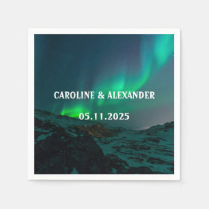 Guardanapo De Papel Norte Lights Aurora Borealis Night Sky Weding