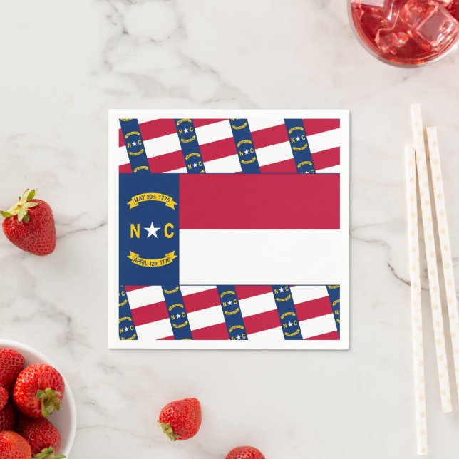 Guardanapo De Papel North Carolinian Flag, Flag of North Carolina (Insitu)