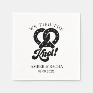 Guardanapo De Papel Nós Amarrámos O Nó Pretzel Casamento