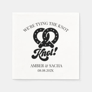Guardanapo De Papel Nós Amarrámos O Nó Pretzel Casamento