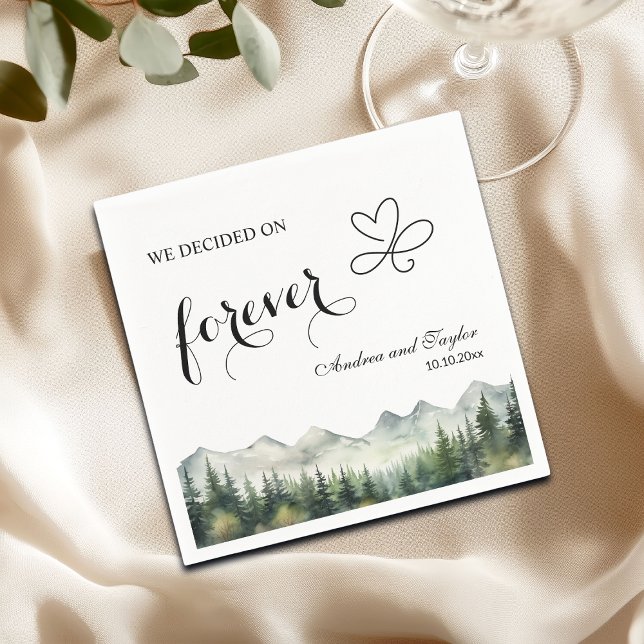 Guardanapo De Papel Nós decidimos por Elegante para Sempre Casamento (Criador carregado)