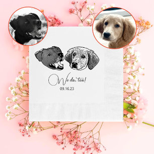 Guardanapo De Papel Nós Fazemos Um Cão Negro E Branco Muito Personaliz