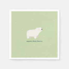Guardanapo De Papel Nós Mal Podemos Esperar Baby Shower | Urso Polar