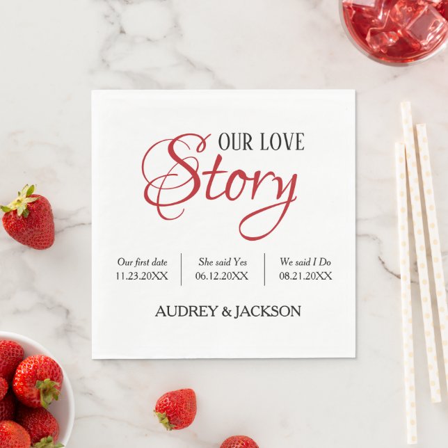 Guardanapo De Papel Nossa História de Amor Casamento (Insitu)