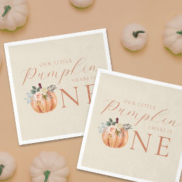 Guardanapo De Papel Nossa Pequena Abóbora é Um primeiro aniversario