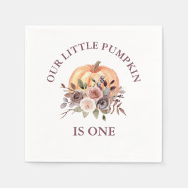 Guardanapo De Papel Nossa pequena abóbora outono floral primeiro anive