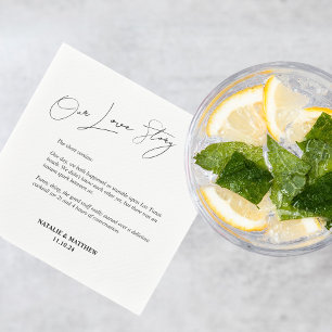 Guardanapo De Papel Nosso Casamento de História de Amor Napkins