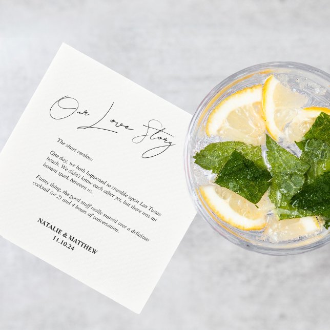 Guardanapo De Papel Nosso Casamento de História de Amor Napkins (Criador carregado)