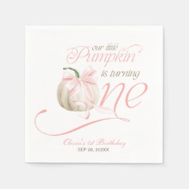 Guardanapo De Papel Nosso Pequeno Abobrinha Está Fazendo Um Aniversári