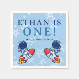 Guardanapo De Papel Nosso Pequeno Astronauta Se Torna Um! Partido Espa
