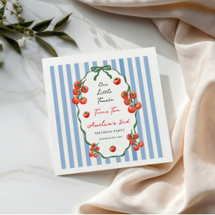 Guardanapo De Papel Nosso pequeno Jardim de Tomate faz dois Aniversári