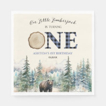 Nosso Pequeno Lumberjack Bear Blue primeiro aniver