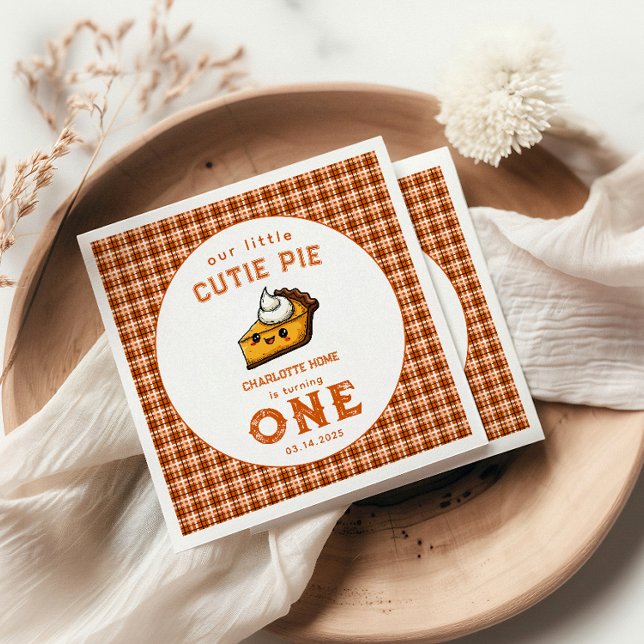 Guardanapo De Papel Nosso Pequeno primeiro aniversario de Pi Day (Criador carregado)