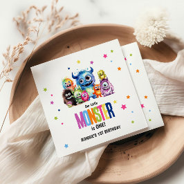 Guardanapo De Papel Nosso Pequeno primeiro aniversario Monstro