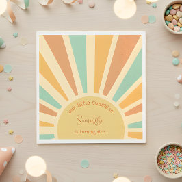Guardanapo De Papel nosso sol grande sol com raios de aniversário
