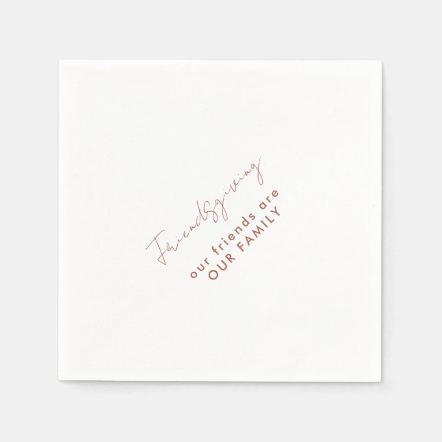 Guardanapo De Papel Nossos Amigos são nossa Ação de Amizade Familiar (Frente)