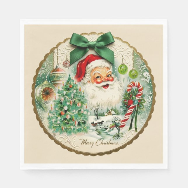 Guardanapo De Papel Nostalgic Kitschmas  (Frente)