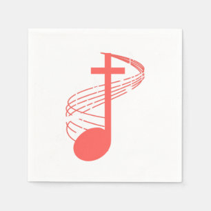 Guardanapo De Papel Nota Cross Clef Church Corir Choral Music Chorus G