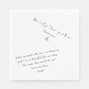Guardanapo De Papel Nota de Amor Personalizada Carregue Sua Própria Ma