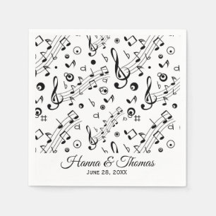 Guardanapo De Papel Notas Musicais Casamento Napkins
