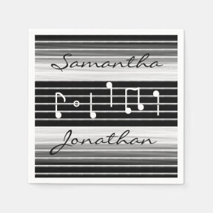 Guardanapo De Papel Notas musicais das cerdas personalizadas