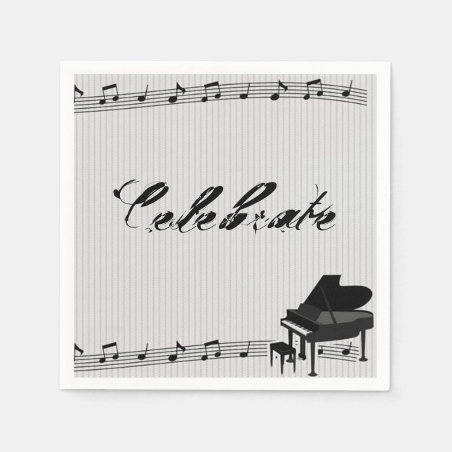 Guardanapo De Papel Notas Musicais Napkins (Frente)