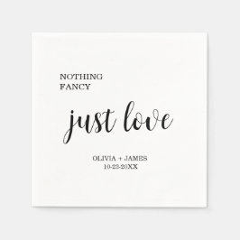 Guardanapo De Papel Nothing Fancy Just Love Wedding 