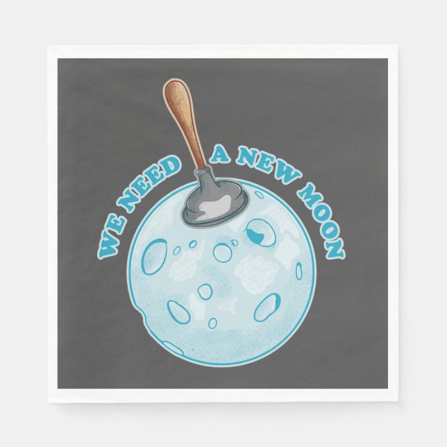 Guardanapo De Papel Nova astronomia da lua engraçada (Frente)