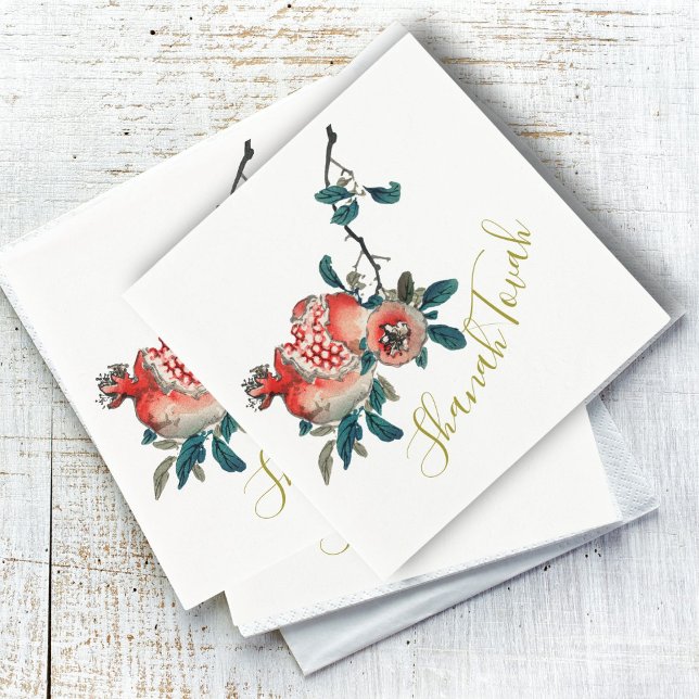 Guardanapo De Papel Nova Fruta Judaica Rosh Hashanah Elegante (Criador carregado)
