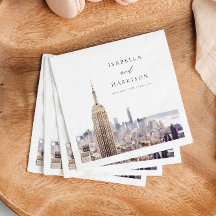 NOVA IORQUE Watercolor Skyline Wedding Paper