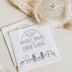 Guardanapo De Papel Nova Orleans Deco Skyline Casamento Nápoles