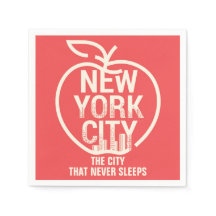 Nova York Big Apple Modern Red