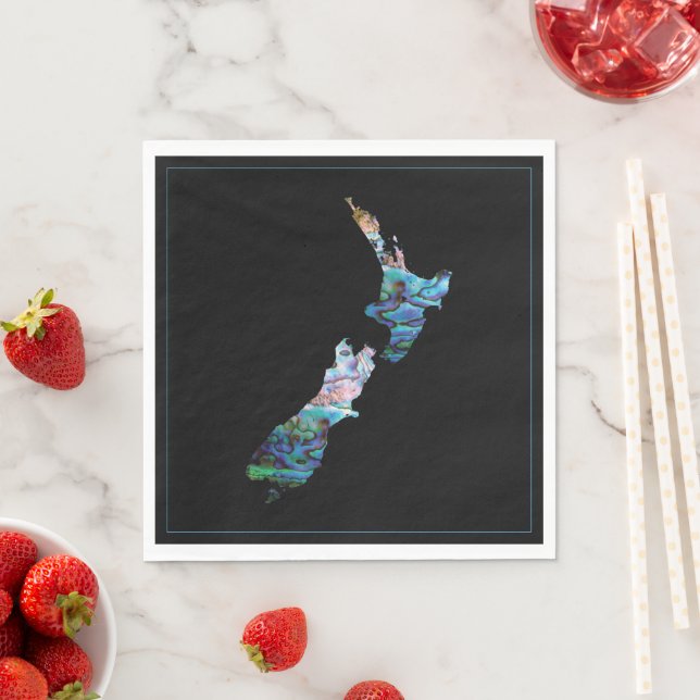 GUARDANAPO DE PAPEL NOVA ZEALAND MAP PAUA NAPKIN (Insitu)