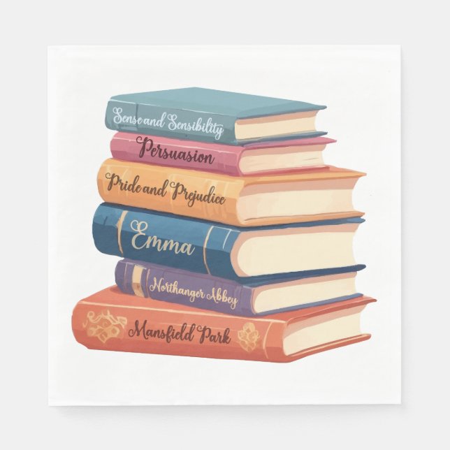 Guardanapo De Papel Novelas de Jane Austen VII (Frente)