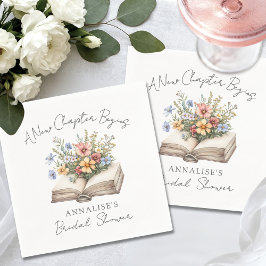 Guardanapo De Papel Novo Capítulo Floral Livro Chá de Noiva
