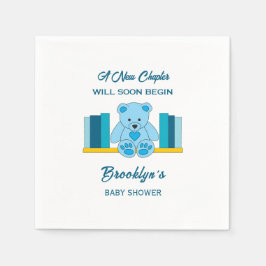 Guardanapo De Papel Novo capítulo Storybook Chá de fraldas Blue Teddy