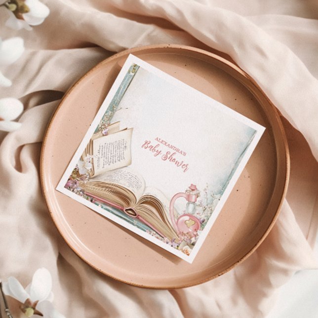 Guardanapo De Papel Novo Chá de fraldas de Capítulo do Storybook (Criador carregado)