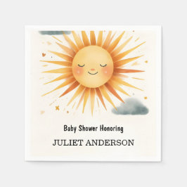 Guardanapo De Papel Novo Chá de fraldas de Sol da Nuvem Céu Único Rosa