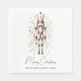 Guardanapo De Papel Noz-craque de Natal rosa e Dourado