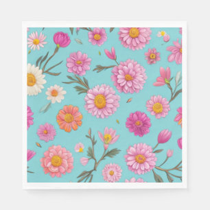 Guardanapo De Papel Núcleo de algodão margarida branca margarida rosa